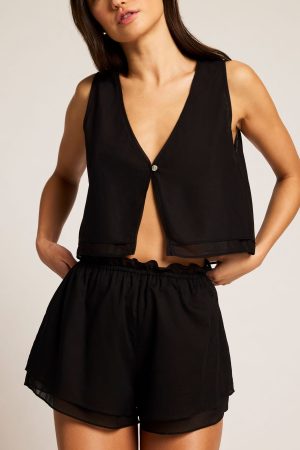 Island Play Top in Black